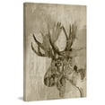 thumbnail image 2 of Marmont Hill Started Moose Painting Print on Wrapped Canvas, 2 of 7