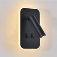 thumbnail image 1 of Aplique de pared LED, luz de lectura para cabecera, luces de lectura de pared LED de 13 W, foco ajustable (luz cálida de 3000 K, rectangular), aplique de pared para pasillo, escalera, sala de estar, 1 of 5
