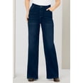 thumbnail image 4 of Roaman's Women's Plus Size 24/7 Stretch Wide Leg Jean, 4 of 5