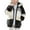 C1/Black, variant on Xiyon Girls Winter Coats Kids Reversible Hooded Jacket For Girls And Boys Color Block Thicken Outerwear With Zipper Pockets For Cold Weather Warm 5-6 Years