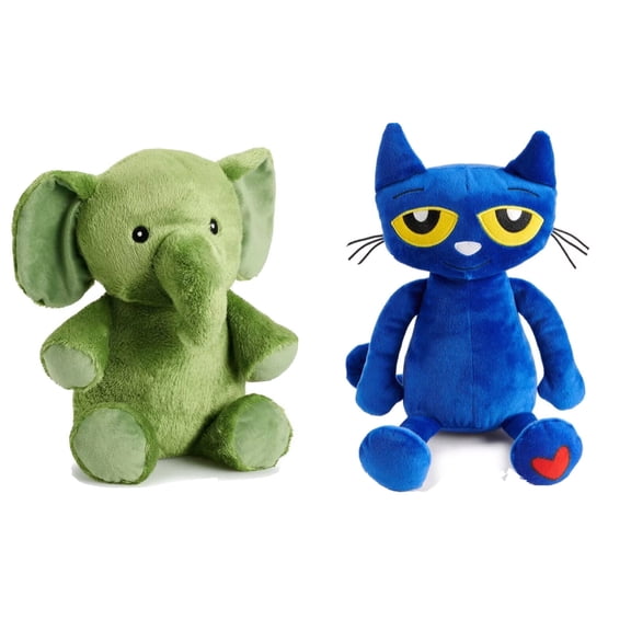 Pete The Cat & Grandpa Green Elephant Set Plush Stuffed Doll 12” ’s GIFT New