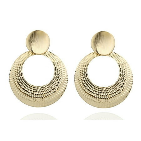 Fashion Women Big Round Circle Dangle Earrings