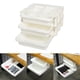 thumbnail image 5 of Organizador de cajones autoadhesivo deslizable para debajo del escritorio, ideal para la cocina y el hogar. Nivel triple, 5 of 9