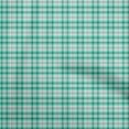 thumbnail image 1 of oneOone Cotton Poplin Turquoise Green Fabric Check Fabric For Sewing Printed Craft Fabric By The Yard 56 Inch Wide, 1 of 4