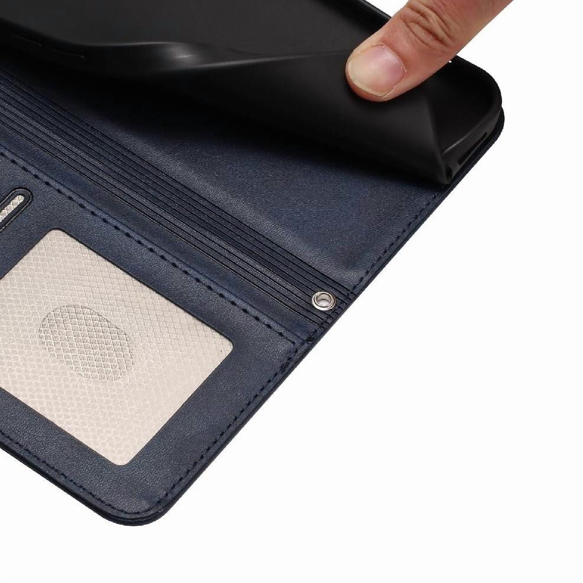 Phone Case for Blu View 5 Pro Rfid Blocking Flip Folio Card Slots Holder Kickstand Pu Leather Magnetic