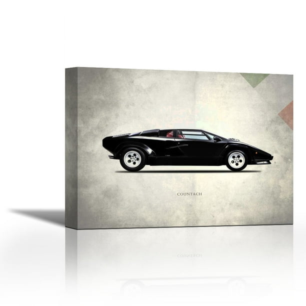 Lamborghini Countach 5000 S 19 Contemporary Fine Art Giclee On Canvas Gallery Wrap Wall Decor Art Painting 23 X 17 Inch Ready To Hang Walmart Com Walmart Com