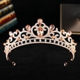 thumbnail image 1 of Zhuge Tiara de boda para novia, diadema de princesa, corona de novia, joyería para el cabello con diamantes de imitación de cristal, decoración para novia, cumpleaños, graduación, boda (amarillo), 1 of 4