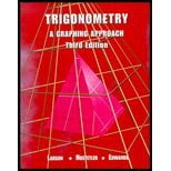 Trigonometry: A Graphing Approach 9780618052936 0618052933 Hardcover 3 edition