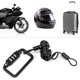 thumbnail image 2 of Motorcycle Helmet Lock , Secure Motorcycles Lock With 1.2m/4ft Cable , Mini Portable Anti-theft Resettable Lock for Your Motorbike, Bicycle, Luggage, 2 of 5