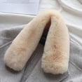 thumbnail image 7 of Fashion  Faux Mink Fur Outdoor False Collar Fleece Neck Neck Warmers Women Coat Collar Fur Wool Collar BLACK, 7 of 7