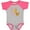 Heather and Hot Pink, variant on Inktastic My Godmother Loves Me- Cute Giraffe Boys or Girls Baby Bodysuit