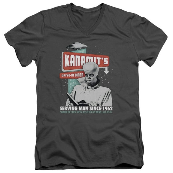 Twilight Zone - Kanamits Diner - Slim Fit V Neck Shirt - Small