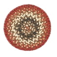 thumbnail image 2 of Chester 8" Round Red Jute Placemat (Set of 3) Farmhouse Table Decor Trivets for Kitchen and Dining Table Mat, 2 of 3