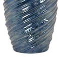 thumbnail image 4 of Avery Tall Modern Vase with Angled Spiral Design, Blue Ceramic 17 Inch, 4 of 6