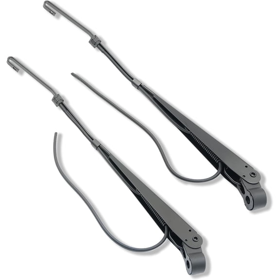 1 Pair Front Windshield Wiper Arm Kit Noiseless Rust Protection Fits Compatible with 1990-2007 Peterbilt 379 Replace OE 602511 R236002 Left and Right