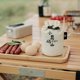 thumbnail image 4 of Bolsa de almacenamiento Camping al aire libre Grano Arroz Lona Bolsa de almacenamiento Embudo Boca Hebilla de madera Paquete Boca 680ml Gran capacidad Frutos secos Grano de café Bolsas de transporte ISE MOUNT Bolsa de almacenamiento, 4 of 7