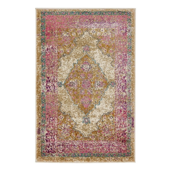 Unique Loom Aurora Collection Area Rug - Gothenburg (2' x 3' 1" Rectangle Beige/Light Blue)