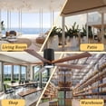thumbnail image 3 of Tower Fan 60'' Ceiling Fan with Light, Flush Mount, 5 Solid Wood Blades, Quiet Reversible DC Motor, APP & Remote Control, Dimmable Full-Spectrum LED, for 20x20 ft Living Room or Bedroom, No-Slope Ce, 3 of 9