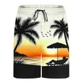 thumbnail image 4 of Runfenguu Long Shorts, Muay Thai Shorts Men Casual Fashion Print Shorts With Pockets Elastic Waist Beach Pants Summer Dress Short, 4 of 9