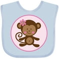 thumbnail image 3 of Inktastic Monkey Girl Girls Baby Bib, 3 of 4