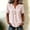 Pink, variant on Endives Women's Short Sleeve T-shirt Womens Striped T Shirts Plus Size Short Sleeve V Neck Summer Loose Tops Button Blouse T Shirts for Women Summer Sale
