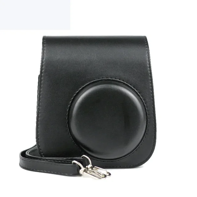 Para Fujifilm Instax Mini 11 funda de cámara de película instantánea funda protectora de cuero PU suave bolsa de transporte con correa para el hombro