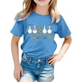 thumbnail image 2 of Girl Shirts Comfort Cute Duck and Letter Print Short Sleeve Round Neck Top Girls Clothes Light Blue 8-9Y, 2 of 6
