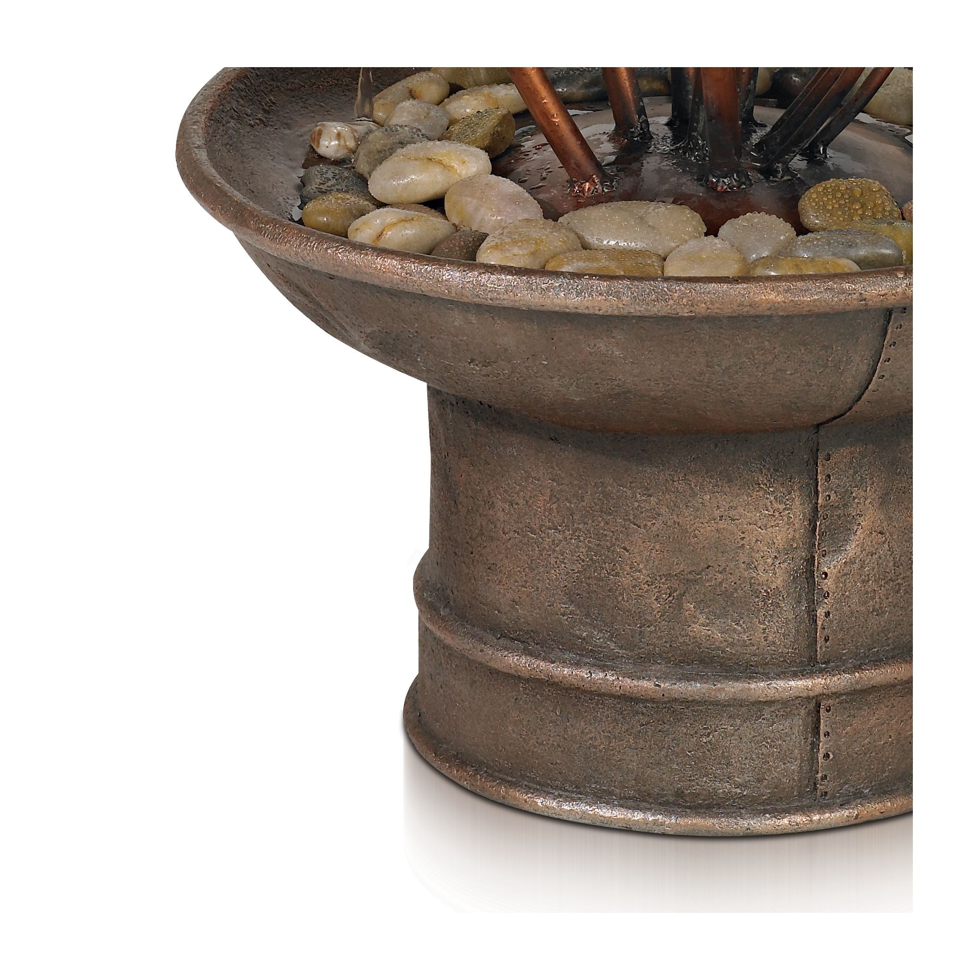 Ashton Water Lilies and Cat Tails 33" High Large Asian Indoor Outdoor Decor Resin Floor Fountain Outside