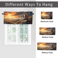 thumbnail image 6 of Fox Kitchen Valance Curtains Rustic Lodge Forest Cabin Country Hunting Wild Animal Window Valance for Living Room Bedroom, Kitchen Valance Rod Pocket Window Decor Curtain 54 by 18 in, 1 Panel, 6 of 6