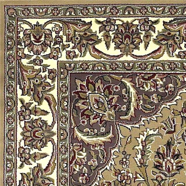 HomeRoots 352875 7 ft. 7 in. Octagon Polypropylene Beige & Ivory Area Rug