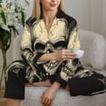 thumbnail image 6 of Picia Gothic Winged Skull Pattern Women’s Long-Sleeve Sleepwear Set - Soft 2-Piece Loungewear with Pockets, Comfy PJs for Relaxing Nights-XX-Large, 6 of 7
