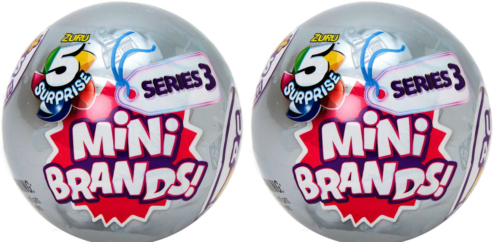 5 Surprise Mini Brands! Series 3 LOT of 2 Mystery Packs