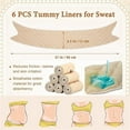 thumbnail image 7 of Tutuviw 6 Pcs Cotton Tummy Liners for Sweat Rash Plus Size Cotton Under Belly Sweat Liners Perspiration Absorber Pads Belly Band for Skin Rash,Women Sweating Supplies(27in Long, Skin Color), 7 of 7
