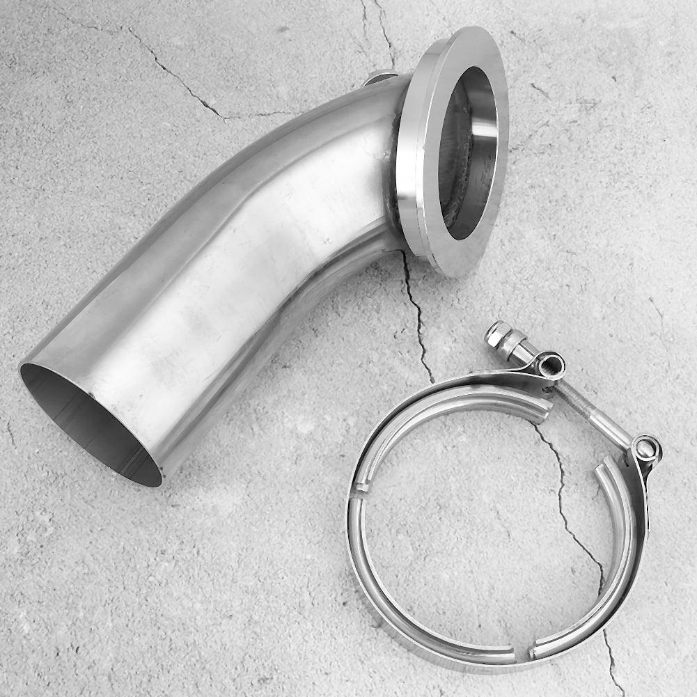 Epman TK-CGQ217Z Stainless V-Band Adaptor Turbo Downpipe Elbow 90 Degree for Turbo HY35 HX HE351 