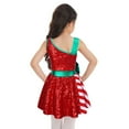 thumbnail image 3 of Zaldita Girls Sleeveless Ballet Tutu Leotard Dress Shiny Sequin Stripe Santa Dress Christmas Dance Red 10, 3 of 7