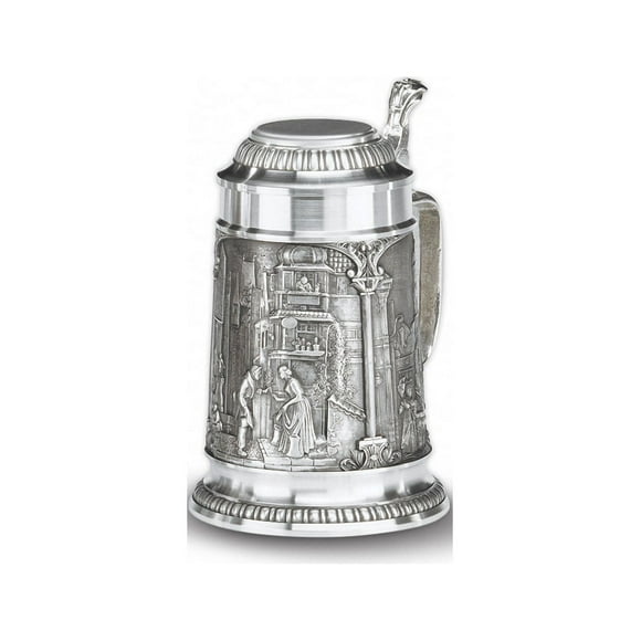 Beer stein 0,5 Litre avec Couvercle Plat