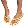 thumbnail image 5 of Narveanno Slim Flip Flops for Women, Ladies Shower Slippers Flat Sandals for Summer Bathroom Beach Pool, Lightweight Basic Thongs Rubber Soft Slide Slip-on Shoes Yellow 7, 5 of 7