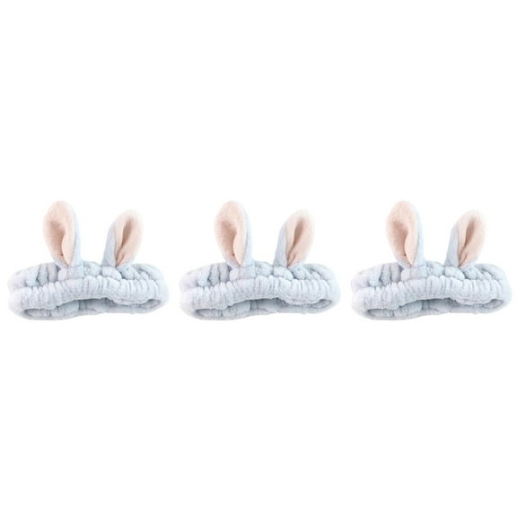 3 Pieces Women's Makeup Hairbands with Ears, Bunny Shower Headbands, Miss Style Accessories