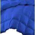 thumbnail image 3 of D.N.G. BEDDINGS Luxurious 5 Piece Pom Pom Box Design Comforter Set, 800 Thread Count, 100% Egyptian Cotton, White Vintage Pom-Pom Fringe (Oversized Super King Size Solid Royal Blue Color), 3 of 4