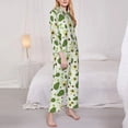 thumbnail image 3 of Goofa Green Avocado Printed Women’s 2 Piece Pajama Set Super,Pajamas Women's Long Sleeve Sleepwear Soft Button Down Loungewear Pjs Lounge Set Nightwear-, 3 of 9
