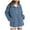 Blue, variant on Plus Size Fleece Jackets for Womens Winter Warm Fashion Solid Color Faux Coats Long Sleeve Lapel Pockets Fleece Jacket Casual Trendy Outerwear