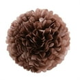 thumbnail image 1 of Bewildely Juego de 1 pompón de papel, decoraciones de flores de papel para fiesta de cumpleaños, flor Kits de decoración para fiestas Marrón 12 pulgadas, 1 of 6