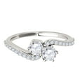 thumbnail image 2 of Aonejewelry 1 Ct Two Stone Diamond Ring 14K White Gold, 2 of 4