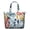 Sky-blue, variant on Vintage Floral Hippie Weekender Tote, Lightweight Zippered Bag with Interior Organization, Boho Chic for Trips