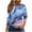 Light Blue Tops for Women_z, variant on CYMMPU Women's Business Work Blouses Tunic Tops Western Printed Flowy Blouse 3/4 Length Sleeve Basic Tees Crewneck Casual Summer Fall Shirts 2025 Clothes Purple S