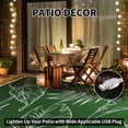 thumbnail image 4 of SIXHOME Outdoor Rug with LED Strip Lights 8'x10' Waterproof Reversible Patio Rug Portable Tropical Indoor Outdoor Rug Plastic Straw Rug for RV Camping Garden Picnic Deck Backyard Green and White, 4 of 8