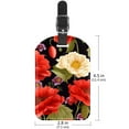 thumbnail image 6 of Square 2Pack PU Leather Flower Cruise Luggage Tag with Privacy Cover and Name ID Tag for Travel Handbags Backpacks Luggage Tags, 6 of 6