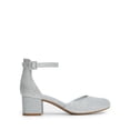 thumbnail image 2 of Zapatos DREAM PAIRS DWUMPU2546 Tacones Gruesos Plateados, 2 of 7