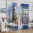 thumbnail image 3 of Lighthouse Curtains, Rustic Nautical Motivational Quote Blackout Window Treatments, Rod Pocket Thermal Insulated Drapes 2 Panel Sets for Bedroom Living Room Kitchen-52"W x 63"L (Pack of 2), 3 of 7