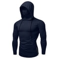 thumbnail image 2 of Gifts Dianli Casual Unisex Summer Solid-Color Long Sleeve Hooded Sun-Protection Top with Face Mask and Side Zipper Sunscreen Jacket Lightweight Breathable UV Protection Outdoor Travel, 2 of 9